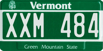 VT license plate XXM484