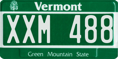 VT license plate XXM488