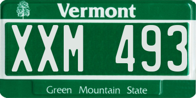 VT license plate XXM493