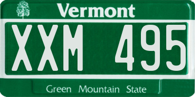 VT license plate XXM495