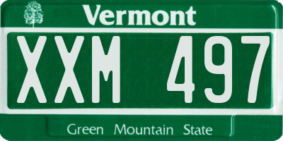 VT license plate XXM497