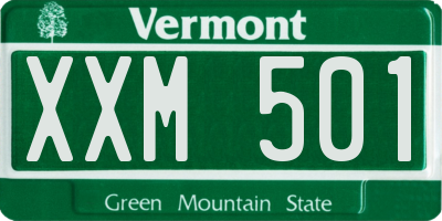 VT license plate XXM501