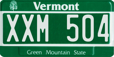 VT license plate XXM504