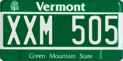 VT license plate XXM505