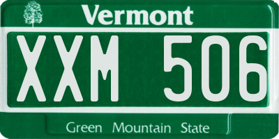 VT license plate XXM506
