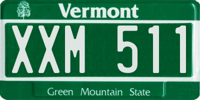 VT license plate XXM511