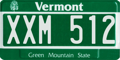 VT license plate XXM512