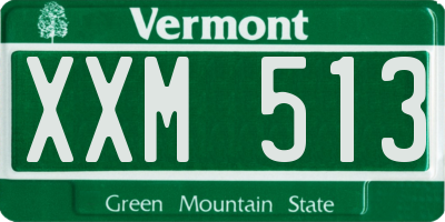 VT license plate XXM513