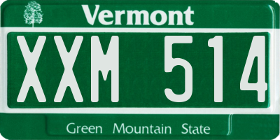 VT license plate XXM514