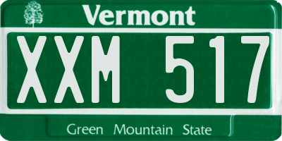 VT license plate XXM517
