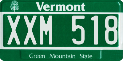 VT license plate XXM518