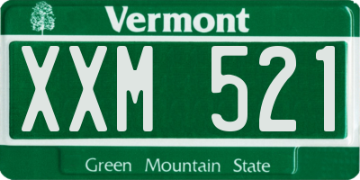 VT license plate XXM521