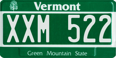 VT license plate XXM522