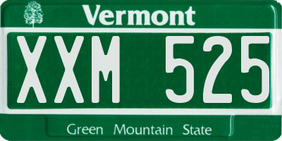 VT license plate XXM525