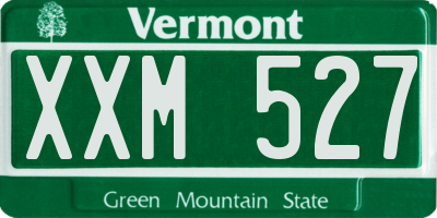 VT license plate XXM527