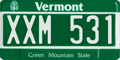 VT license plate XXM531