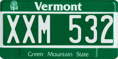 VT license plate XXM532