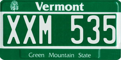 VT license plate XXM535