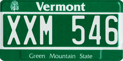 VT license plate XXM546