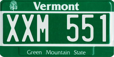 VT license plate XXM551