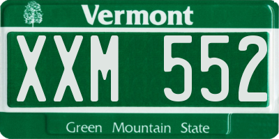 VT license plate XXM552