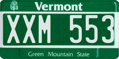 VT license plate XXM553