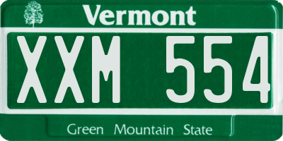 VT license plate XXM554