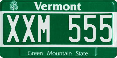 VT license plate XXM555