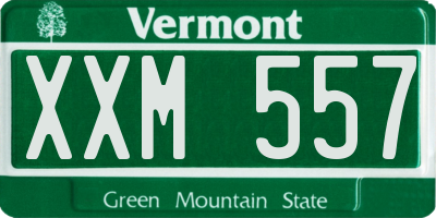 VT license plate XXM557