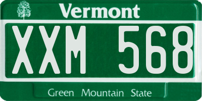 VT license plate XXM568