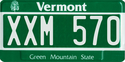 VT license plate XXM570