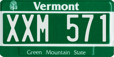 VT license plate XXM571