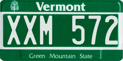 VT license plate XXM572