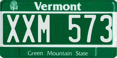 VT license plate XXM573
