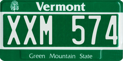 VT license plate XXM574