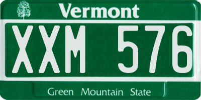 VT license plate XXM576