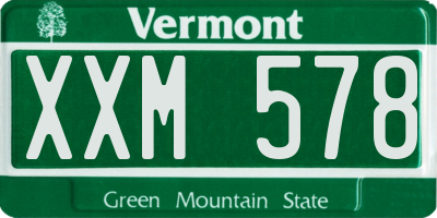 VT license plate XXM578