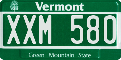 VT license plate XXM580