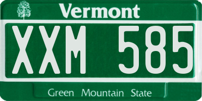 VT license plate XXM585