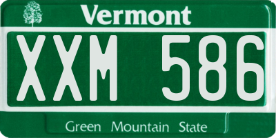 VT license plate XXM586