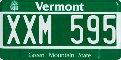 VT license plate XXM595