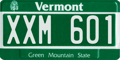 VT license plate XXM601
