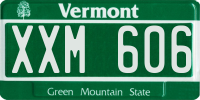 VT license plate XXM606