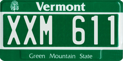 VT license plate XXM611