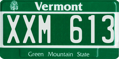 VT license plate XXM613