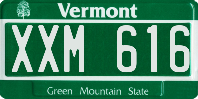 VT license plate XXM616