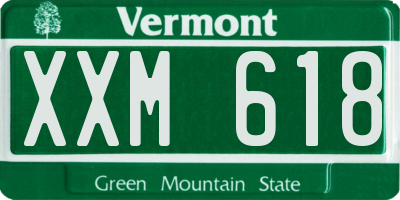 VT license plate XXM618