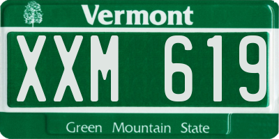 VT license plate XXM619