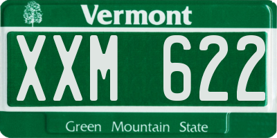 VT license plate XXM622