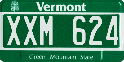VT license plate XXM624